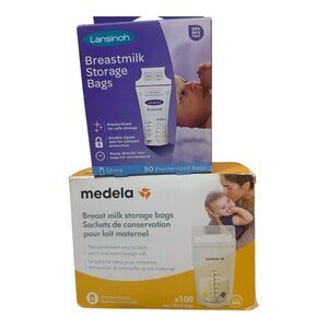 Medela and Lansinoh Breast Milk Storage Bags - 150 bags NEW